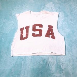 Full tilt USA crop top tank top GIRLS M